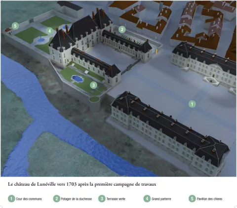 Château et communs - 1703
